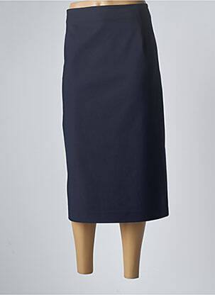 Jupe mi-longue taille normale bleu MARINA RINALDI femme