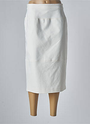 Jupe mi-longue doublure textile beige MARINA RINALDI femme