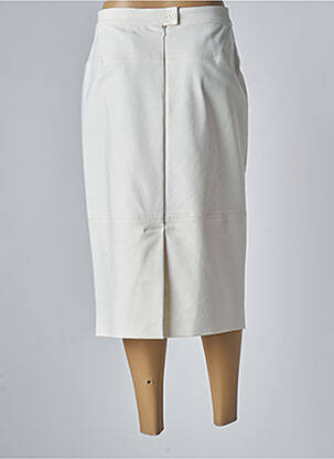 Jupe mi-longue doublure textile beige MARINA RINALDI femme