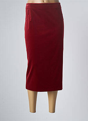 Jupe mi-longue taille normale rouge MARINA RINALDI femme
