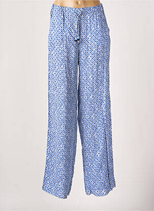 Pantalon droit tissage popeline taille normale bleu MARINA SPORT femme