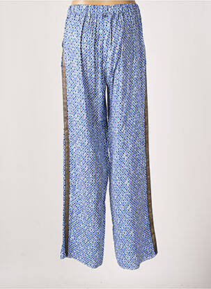 Pantalon droit tissage popeline taille normale bleu MARINA SPORT femme