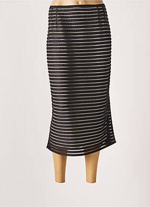 Jupe mi-longue taille normale noir MARINA RINALDI femme