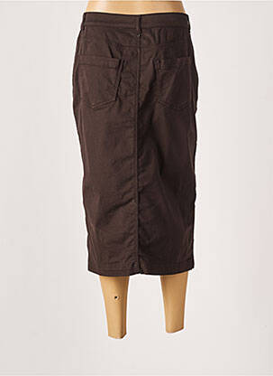Jupe mi-longue stretch marron MARINA SPORT femme
