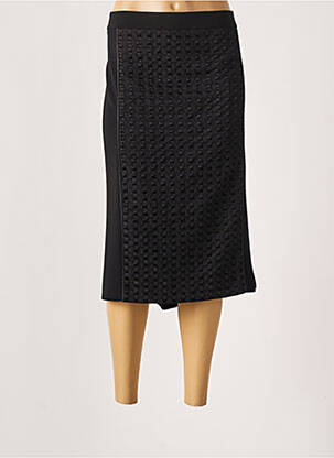 Jupe mi-longue coupe droite noir MARINA RINALDI femme