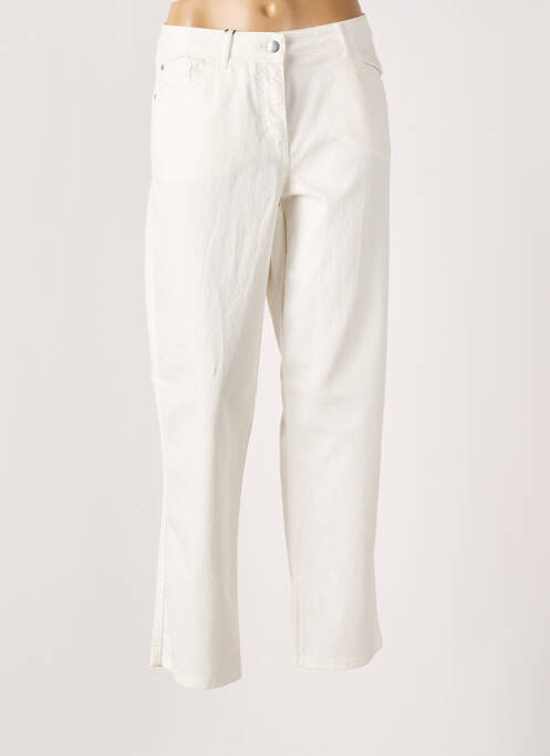 Pantalon droit beige PERSONA BY MARINA RINALDI pour femme