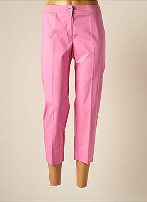 Pantalon 7/8 tissage popeline taille normale rose PERSONA BY MARINA RINALDI femme