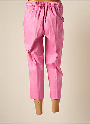Pantalon 7/8 tissage popeline taille normale rose PERSONA BY MARINA RINALDI femme