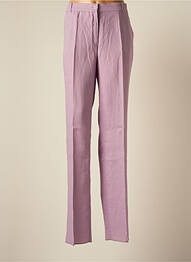 Pantalon droit fermeture zippée sous rabat boutonné taille normale violet MARINA RINALDI femme
