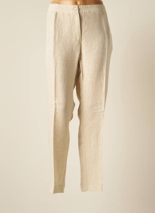 Pantalon slim beige PERSONA BY MARINA RINALDI pour femme