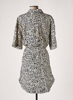 Robe mi-longue imprimé fantaisie manches courtes noir B.YOUNG femme