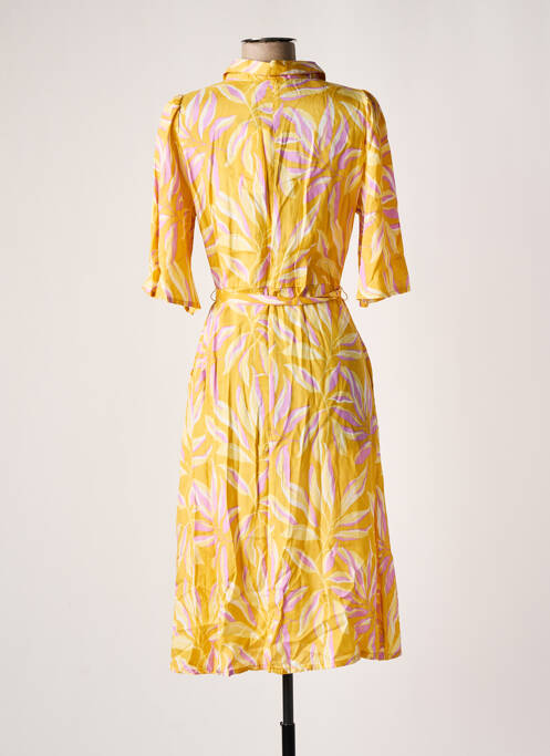 Robe mi-longue jaune KAFFE pour femme