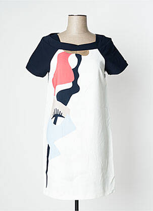 Robe courte manches courtes manches courtes blanc MADO ET LES AUTRES femme