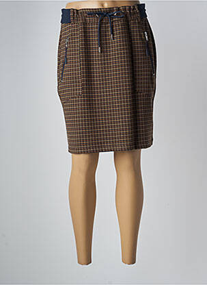 Jupe mi-longue marron CECIL femme