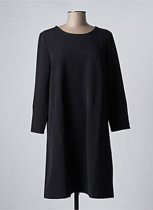 Robe mi-longue noir SIGNE NATURE pour femme