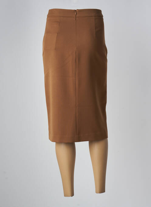 Jupe mi-longue marron ARTIGLI pour femme