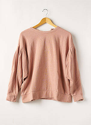Sweat-shirt tissage jersey manches longues rose PULL AND BEAR femme