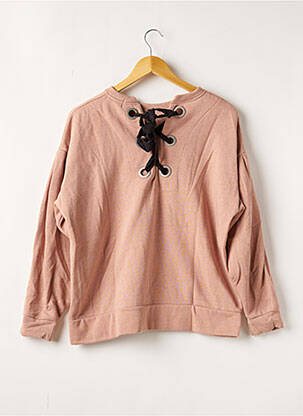 Sweat-shirt tissage jersey manches longues rose PULL AND BEAR femme