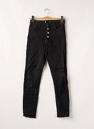 Jeans coupe slim slim taille haute noir SANS MARQUE femme