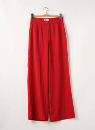 Pantalon large fermeture zip latéral taille haute rouge NA-KD femme