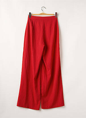 Pantalon large fermeture zip latéral taille haute rouge NA-KD femme