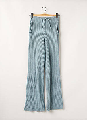Pantalon large poches taille haute bleu ZARA femme