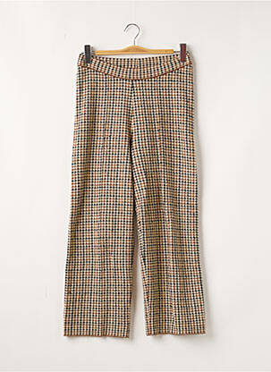 Pantalon large taille haute taille haute marron ZARA femme