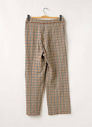 Pantalon large taille haute taille haute marron ZARA femme