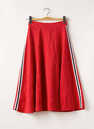 Jupe mi-longue coupe évasée rouge MIDINETTE femme