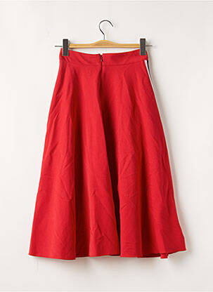 Jupe mi-longue stretch rouge MIDINETTE femme