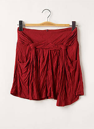 Jupe courte fermeture zippée au dos rouge COMPTOIR DES COTONNIERS femme