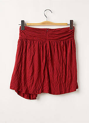 Jupe courte fermeture zippée au dos rouge COMPTOIR DES COTONNIERS femme