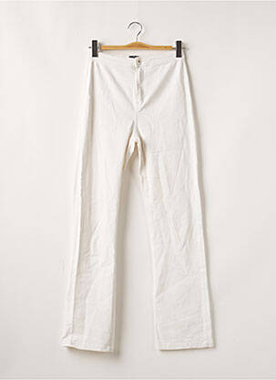 Jeans coupe large blanc BERSHKA pour femme