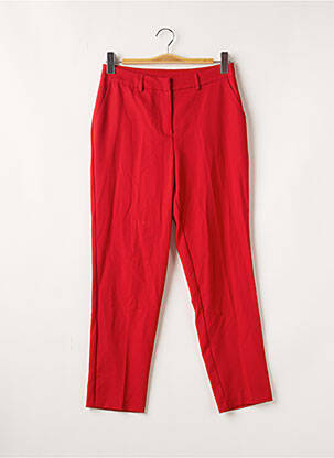 Pantalon droit rouge GEMO pour femme