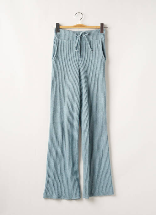 Pantalon large poches taille haute bleu ZARA femme