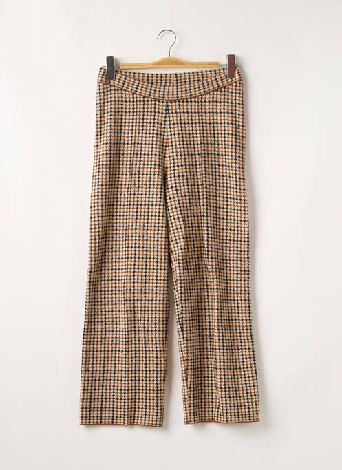 Pantalon large taille haute taille haute marron ZARA femme