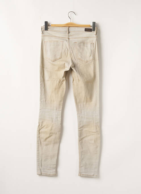 Jeans coupe slim beige ZARA TRAFALUC pour femme