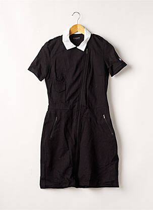 Robe mi-longue manches courtes manches courtes noir LE COQ SPORTIF femme