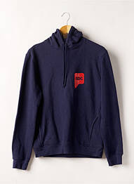 Sweat-shirt à capuche col v manches longues bleu B&C femme