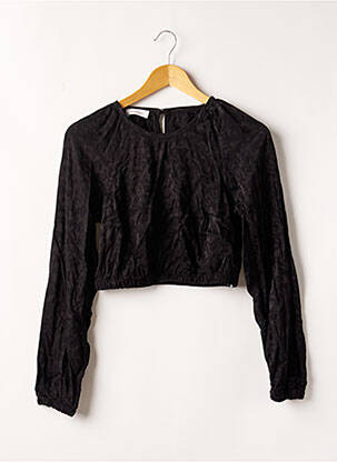 Blouse col rond manches longues noir KOOKAI femme