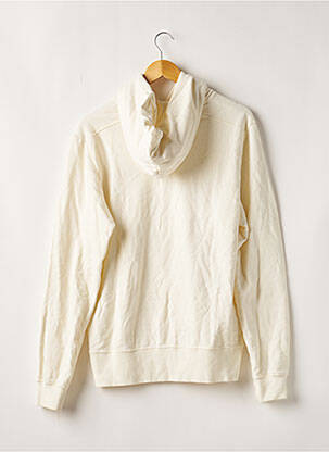 Sweat-shirt à capuche col v manches longues beige FORLIFE femme