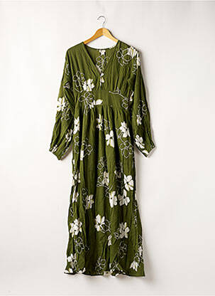 Robe longue manches longues manches longues vert BILLABONG femme