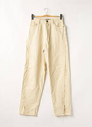 Jeans coupe large sélection denim taille haute beige NASTY GAL femme
