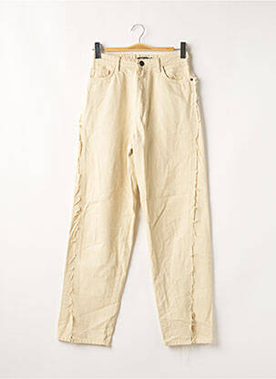 Jeans coupe large sélection denim taille haute beige NASTY GAL femme