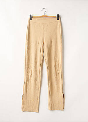 Pantalon droit stretch taille haute beige ROMY X NA-KD femme