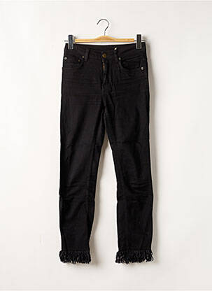 Jeans coupe droite taille haute taille haute noir MAJE femme