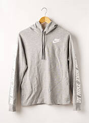 Sweat-shirt à capuche gris NIKE pour femme seconde vue