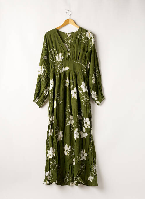 Robe longue manches longues manches longues vert BILLABONG femme
