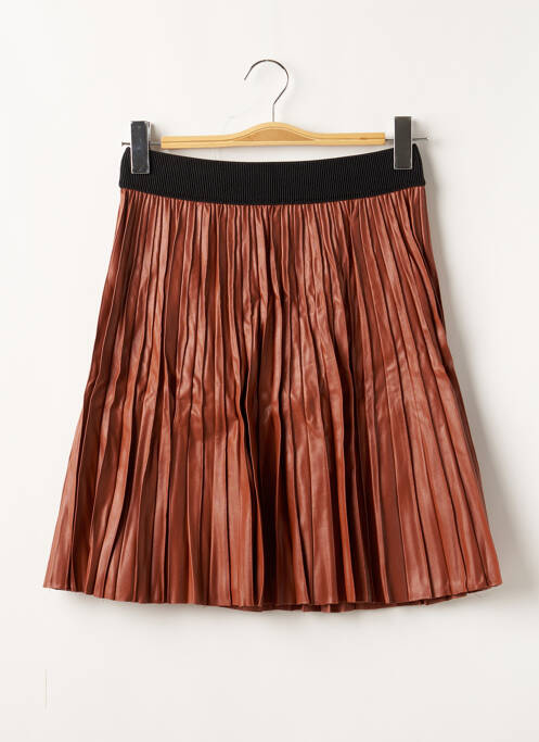 Jupe mi-longue coupe évasée marron BENETTON femme
