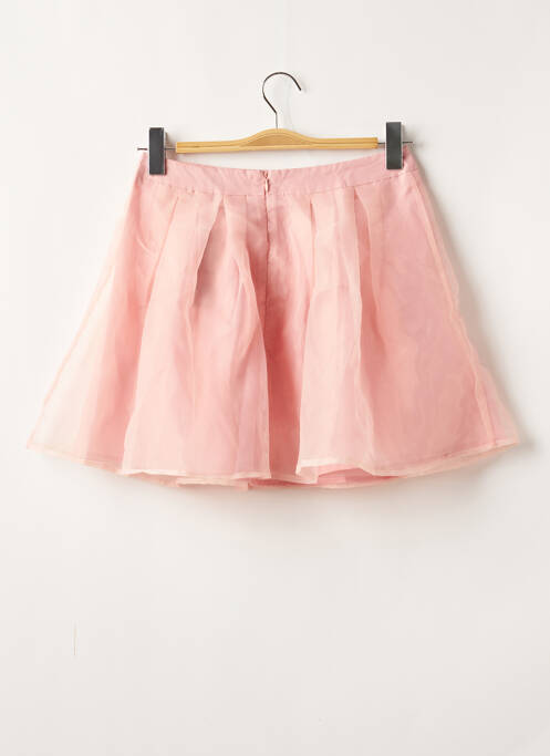 Jupe courte taille haute rose BOOHOO femme